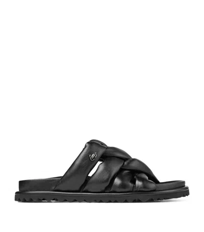 Jimmy Choo Kes Leather Sandals In Black