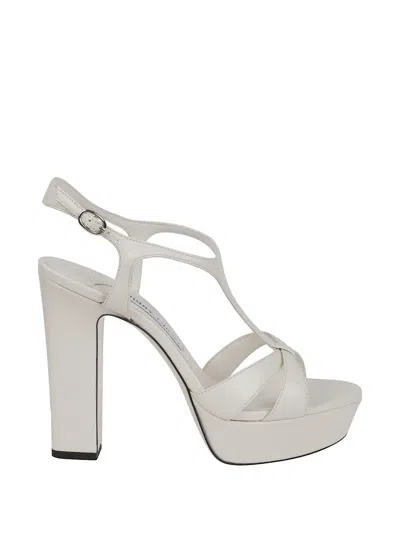 Jimmy Choo Kesia T-bar Sandals In White
