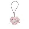Jimmy Choo Heart Charmz Bow Keyring In Pink