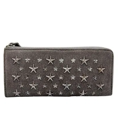Pre-owned Jimmy Choo Khaki Leather Long Wallet (bi-fold) () In Brown