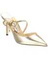 Jimmy Choo Kilia 85 Leather Mule In Gold