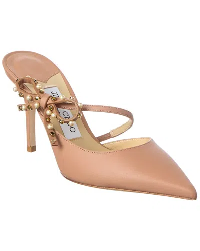 Jimmy Choo Kilia 85 Leather Mule In Animal Print