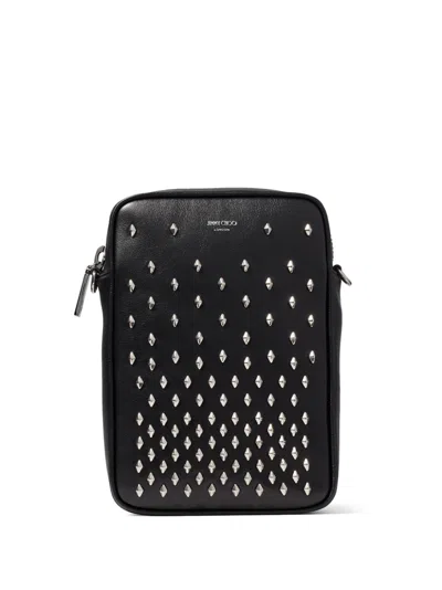 Jimmy Choo Kimi レザー メッセンジャーバッグ In ブラック