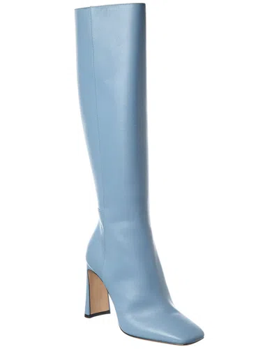 Jimmy Choo Kinsey 95 Leather Knee-high Boot In Blue