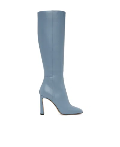 Jimmy Choo Blue Kinsey Boots In Smoky Blue