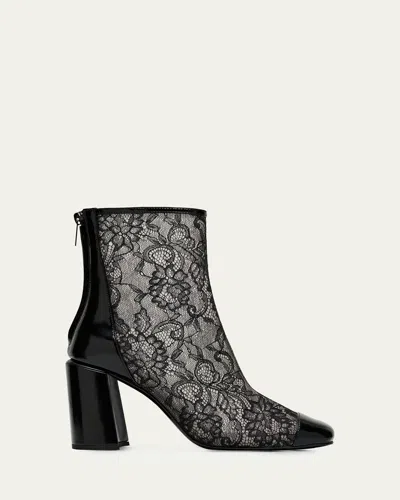 Jimmy Choo Kisu 85 Ab Lace Ankle Booties In Black