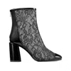 Jimmy Choo Kisu Ab 85 Patent Leather-trimmed Lace Ankle Boots In Black