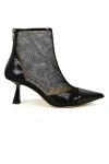Jimmy Choo Kix 65 Mesh And Patent-leather Ankle Boots