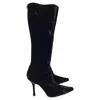 Jimmy Choo Knee-high Boots In Black Velvet In Black