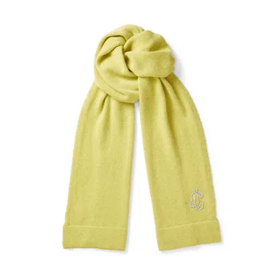 Jimmy Choo Knitted Cashmere Scarf In Transparent