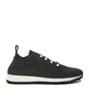 Jimmy Choo Low Top Sneakers With Pearls And Knitted Upper In Black