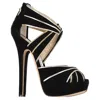 Jimmy Choo Koko Platform Sandals In Black Suede In Black