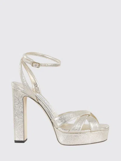 Jimmy Choo Kove Platform Sandals In Laminated Nappa With A High Heel In Multi