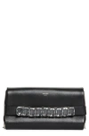 Jimmy Choo Kya Crystal Embellished Leather Clutch In Multi