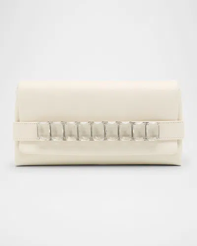 Jimmy Choo Kya Crystal-embellished Leather Clutch Bag