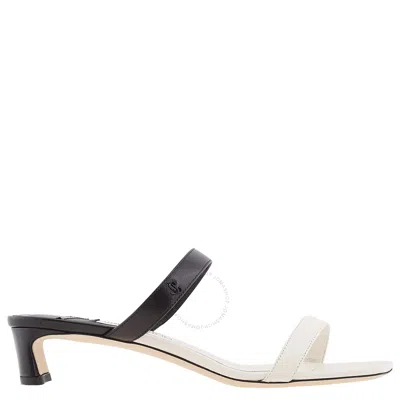 JIMMY CHOO OPEN BOX - JIMMY CHOO KYDA 35 NAPPA LEATHER SANDALS