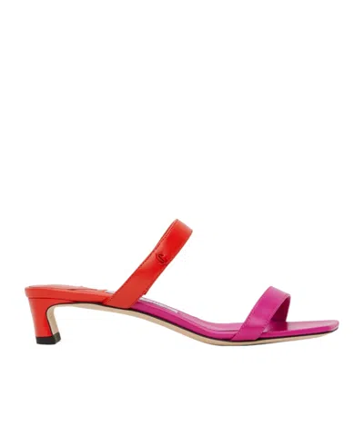 Jimmy Choo Kyda 35mm Leather Mules In Red
