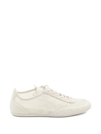 Jimmy Choo Beige Calf Leather Bos Taurus Athletic Sneakers In Neutral