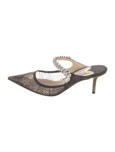 Pre-owned Jimmy Choo Lace Lace Pattern Mules