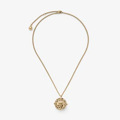 Jimmy Choo Lace Sphere Pendant In Gold