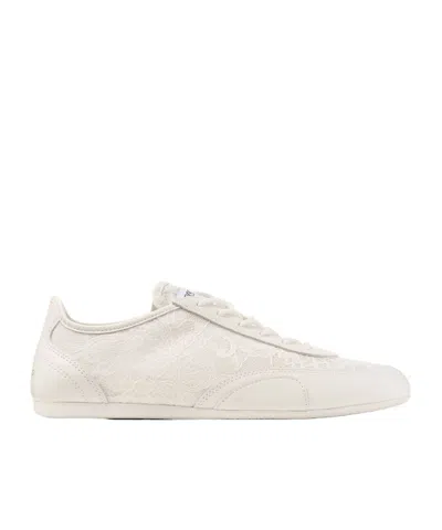 Jimmy Choo Beige Calf Leather Bos Taurus Athletic Sneakers In Neutral