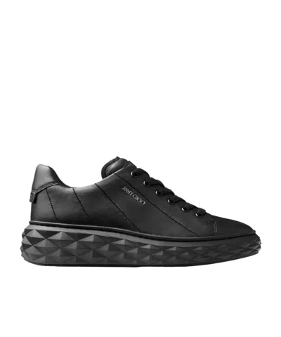 Jimmy Choo Lace-up Low-top Sneakers In Black