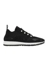 Jimmy Choo Veles Crochet Knit Sneaker In Black
