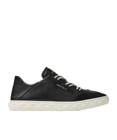 Jimmy Choo Lace-up Sneakers In Black