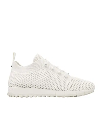 Jimmy Choo Lace-up Sneakers In White