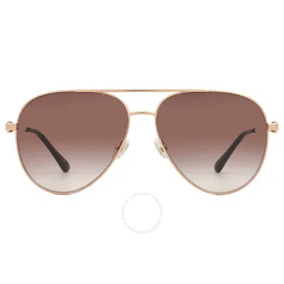 Jimmy Choo Ladies Gold Tone Sport Sunglasses Ollys-0ddb-ha In Brown