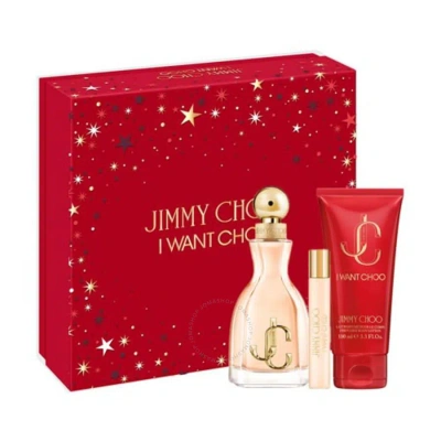 Jimmy Choo Ladies I Want Choo Gift Set Fragrances 3386460138239 In Red