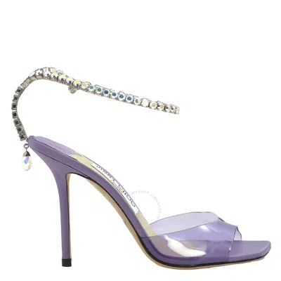 Jimmy Choo Ladies Saeda Crystal Embellished Sandals In Pink