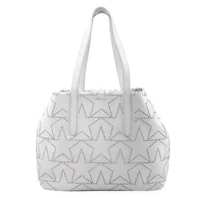 Pre-owned Jimmy Choo Ladies Sofia Medium Star Stud Tote - White 193 Sofia/m Ddp