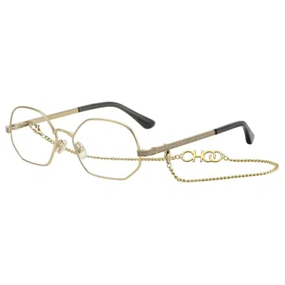 Jimmy Choo Ladies' Spectacle Frame  Jc245-2f7  54 Mm Gbby2 In Gold