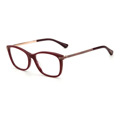 Jimmy Choo Burgundy Acetate Frames In Red