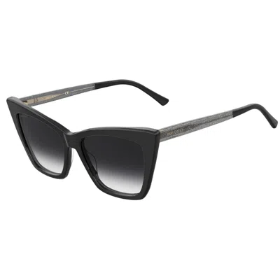 Jimmy Choo Ladies' Sunglasses  Lucine-s-807  55 Mm Gbby2 In Black