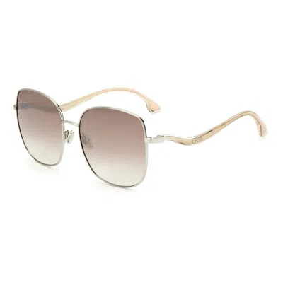 Jimmy Choo Gray Metal Sunglasses In Grey