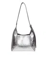 Jimmy Choo Diamond Small Embellished Leather Shoulder Bag In Silver/antique