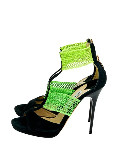 Pre-owned Jimmy Choo Lana Sandals In Black