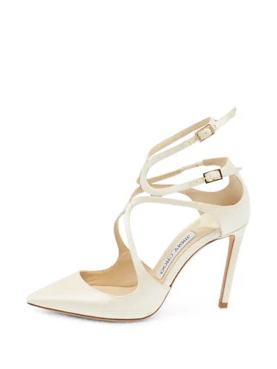 Pre-owned Jimmy Choo Lancer Strappy Pumps In White