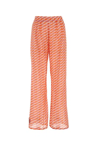 Jimmy Choo Laren Beach Trousers In Orange