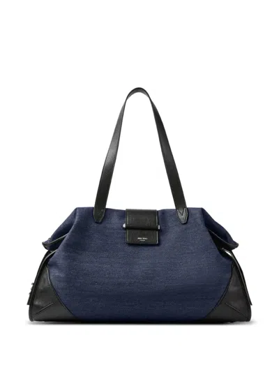 Jimmy Choo Large Bar Holdall Tote Bag In Blue