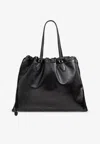 Jimmy Choo Large Drawstring Tote Bag In Black