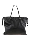 Jimmy Choo Soft Nappa Drawstring Tote With Elegant Embellishments In Black