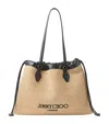 Jimmy Choo Large Raffia Drawstring Tote Bag