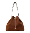 Jimmy Choo Large Suede Cinch Bucket Bag