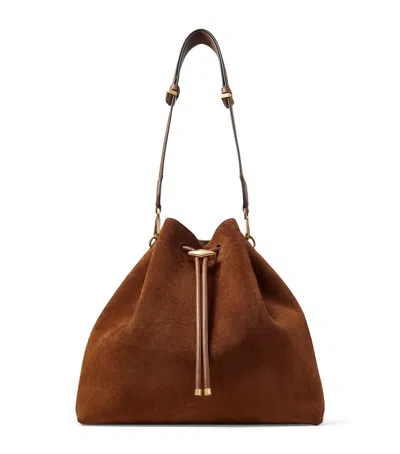 Jimmy Choo Large Suede Cinch Bucket Bag