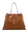 Jimmy Choo Large Suede Drawstring Tote Bag In Sand