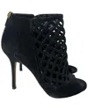 Jimmy Choo Laser Cut Peep-toe Suede Boot