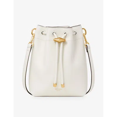 Jimmy Choo Cinch Mini Leather Cross-body Bag In Latte/gold